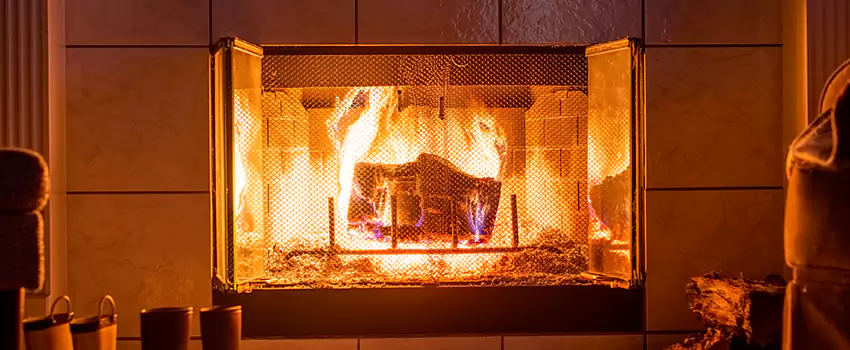 Mendota Hearth Landscape Fireplace Installation in Tuckahoe, New York